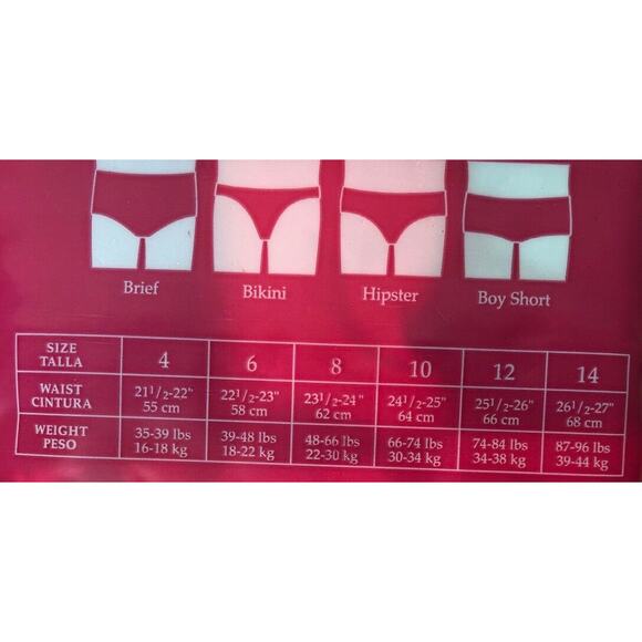 NEW Girls Faded Glory 9 Pack Hipster Underwear Girl Power Boom Pow 12 - Picture 7 of 7